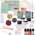 DARJEN Candle Making Kits for Adults - Candle Making Supplies with 4 Candle Jars(Clear, Pink, Blue, Green), Candle Tins, Soy Wax, Scents, Dried Flower & More, DIY Starter Candle Making Kit Home Decor