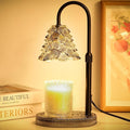 Christmas Tree Shaped Candle Warmer Lamp with Timer & Dimmer – Adjustable Wax Melt Lamp for Jar Candles, Home Decor Accent for Women – 2 Bulbs, Flame-Free & No-Smoke Use (Gray)