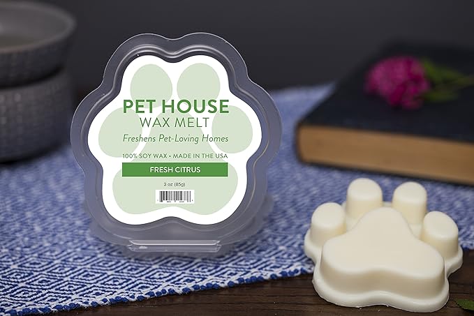 Pet House Fresh Citrus, Ruby Red Grapefruit Scengted Wax Melts - Long-Lasting Plant Based Soy Scented Wax Melts Pet Friendly Pack of 2