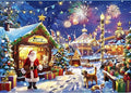 Skyboda Christmas Diamond Art Kits for Adults Beginners, Christmas Eve Landscape Diamond Painting Kits for Adults,5D Full Drill DIY Diamond Dot Gem Art Kit Wall Home Decor Arts Craft 12x16 inch