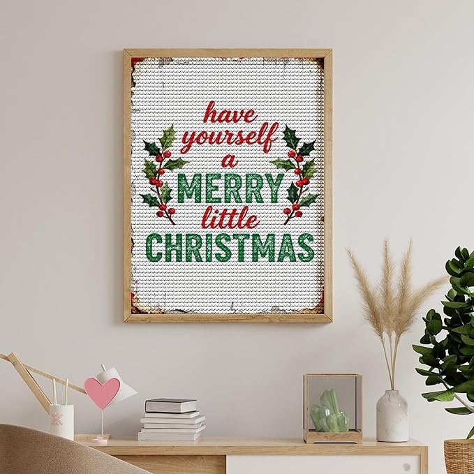 AIVKIEJK Diamond Painting Kits for Adults - Merry Christmas Santa Painting DIY 5D Full Drill Diamond Dots Paintings with Diamonds Gem Art and Crafts Home Decor 12"x16"