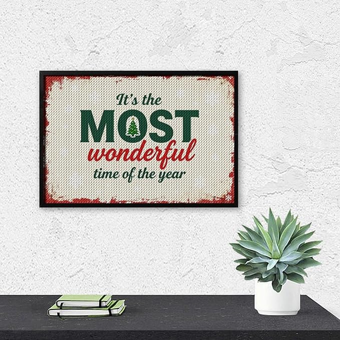 Diamond Painting Kits for Adults - Quote & Christmas Tree Humorous Most Wonderful Time of The Year Painting DIY 5D Full Drill Diamond Dots Paintings with Diamonds Gem Art And Crafts Home Decor 8"x12"