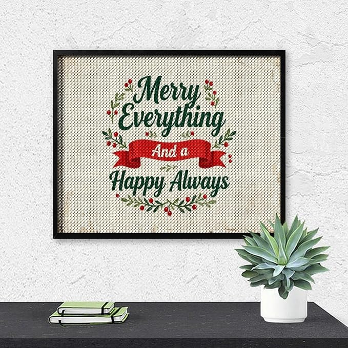 AIVKIEJK Diamond Painting Kits for Adults - Merry Christmas Painting DIY 5D Full Drill Diamond Dots Paintings with Diamonds Gem Art and Crafts Home Decor 16"x20"