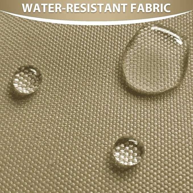 Waterproof Canvas Fabric by The Yard 58inch 600D Upholstery Material Polyester Fabric Outdoor Water Resistant Fabric for Sewing Chair Patio Cushion Purse Bag Interior, Pre Cut 2 Yard Khaki