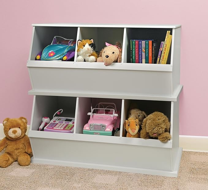 Badger Basket Three-Cubby Storage Unit – Versatile Organizer for Kids' Toys, Books, and Clothes – Durable and Stylish Design