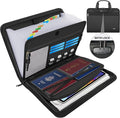 Andyer Fireproof Accordion File Organizer with Lock, Important Document Organizer Holder with Handle, 13 Pockets Expanding File Folder Binder, Portable Document Folder Storage for Business Travel