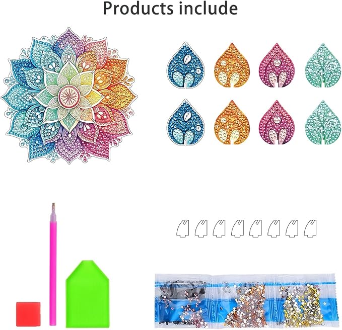 5D DIY Diamond Art Painting PVC Flower Candle Holders Tealight/Tea Light/Votive Candle Holder, for Table Centerpiece Home Décor Party Wedding Dinning-Flower-3