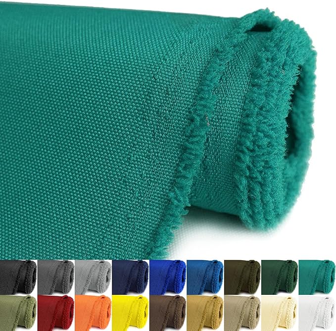 Waterproof Canvas Fabric by The Yard 58inch 600D Upholstery Material Polyester Fabric Outdoor Water Resistant Fabric for Sewing Chair Patio Cushion Purse Bag Interior, Pre Cut 3 Yards Teal