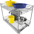 LYNK PROFESSIONAL® Pull Out Cabinet Organizer - Slide Out Drawer for Kitchen Cabinets - Sliding Pantry Shelves - Roll Out Shelf for Pots, Pans, Lifetime Ltd Warranty - 2 Tier