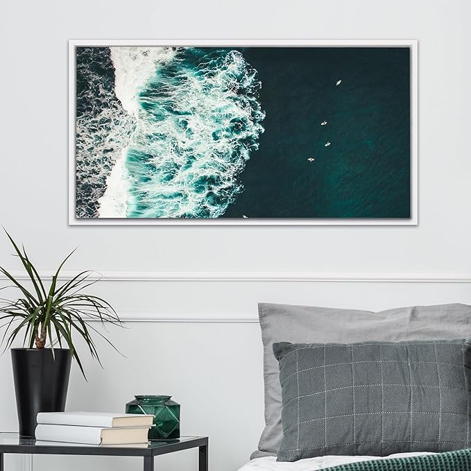 Pixy Canvas Floater Frame 26x40 for 1-1/2 (1.5) inch Deep Canvas Paintings/Canvas Prints/Wood Canvas Panels/Wall Art/Wall Decor/Home Decor/Artwork (White, 26 x 40 inch, Landscape)