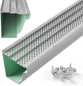 5" Gutter Guards Leaf Protection, Domestic Aluminum Gutter Covers 5 Inch (200 Feet, High-Gloss White)