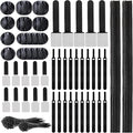 137PCS Cable Management Kit 4 Cable Sleeve Split 100 Cable Zip Ties 10 Cable Clips 15 Adhesive Wall Cable Tie 10 Cable Zip Tie for TV Computer Office Home Under Desk