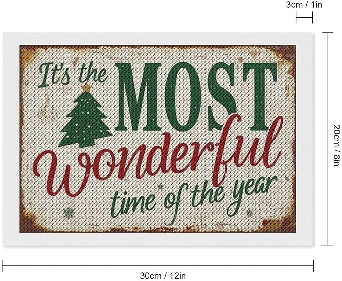 Diamond Painting Kits for Adults - Humorous Quote & Christmas Tree Most Wonderful Time of The Year Painting DIY 5D Full Drill Diamond Dots Paintings with Diamonds Gem Art And Crafts Home Decor 8"x12"