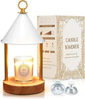 OGACFO Candle Warmer Lamp with Timer and Dimmable, Birthday Gifts Women Mom, Flameless Wax Warmer with Anti-Scald Bi Metal Shade for Jar Candles, Includes 2 Bulbs, Home Decor (White)
