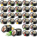 Nuanchu 24 Pack Christmas Scented Candles Gift Set Highland Cattle Candle for Her Him 2oz Natural Soy Wax Jar Long Lasting Aromatherapy Bulk Favors Set for Christmas Party Home Decor