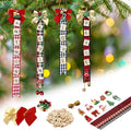 Christmas Ornaments Tree Decorations Personalized Crafts for Adults Kit DIY Ribbon Letter Tiles Bells Rustic Stockings Name Tags Hanging Xmas Decor for Gifts Wreath Holiday(Plaid)
