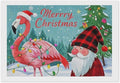 AIVKIEJK Diamond Painting Kits for Adults - Festive Flamingo Christmas Santa Hat Painting DIY 5D Full Drill Diamond Dots Paintings with Diamonds Gem Art and Crafts Home Decor 8"x12"