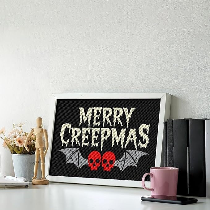 AIVKIEJK Diamond Painting Kits for Adults - Halloween & Christmas Gothic Ghost Christmas Painting DIY 5D Full Drill Diamond Dots Paintings with Diamonds Gem Art and Crafts Home Decor 8"x12"