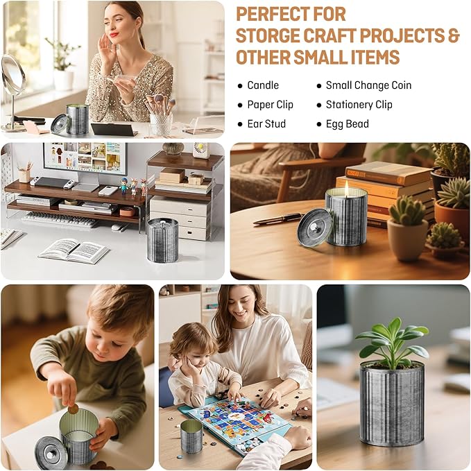 Vintage Tin Box 12-Pack Set (10oz Each can) | DIY Candle Making kit Travel Tin Can Set | Food grade Material Safe Use | DIY Candle Set Gift for Parents, Families, and Gatherings