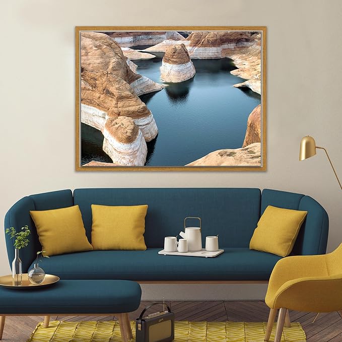 Pixy Canvas Floater Frame 36x48 for 1-1/2 (1.5) inch Deep Canvas Paintings/Canvas Prints/Wood Canvas Panels/Wall Art/Wall Decor/Home Decor/Artwork (Natural Oak, 36 x 48 inch, Portrait)