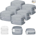 DIMJ Comforter Storage Bag 6 Pack - Blanket Storage Organizer Compression Bags, Large Capacity Ultra Space Saving Self Compression Organize for Bedding, Pillow, Duvet, Sheet Storage with Zipper Window