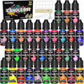 FansArriche Candle Dye - 32 Colors Liquid Oil-Based Dye for Candle Wax, Vivid Candle Color for DIY Candle Making, Highly Concentrated Natural Candle Color