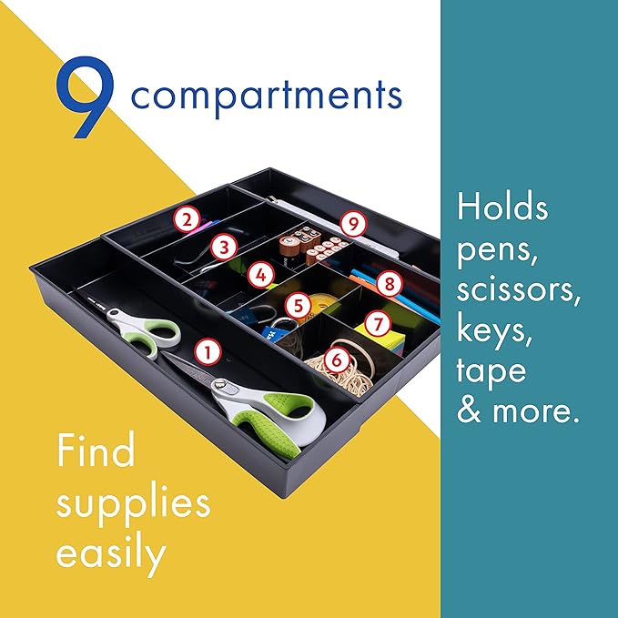 Dial Industries Expandable Office Drawer Desk Organizer Storage Tray