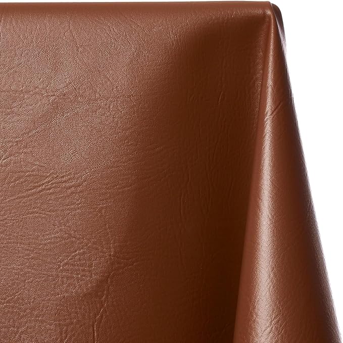 Ottertex Vinyl Fabric Faux Leather Pleather Upholstery 54" Wide by The Yard (5 Yard, Chestnut)