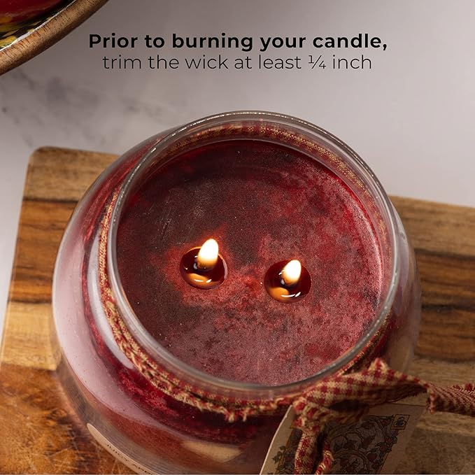 A Cheerful Giver - Juicy Apple - 34oz Papa Scented Candle Jar with Lid - Keepers of the Light - 155 Hours of Burn Time, Gift for Women, Red