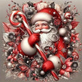 Diamond Art Kits for Adults, Christmas Santa Diamond Painting Kits for Beginners, 5D Full Drill Gem Art Paint with Diamonds Dots Crafts Kits for Home Decor Gift 14x14inch