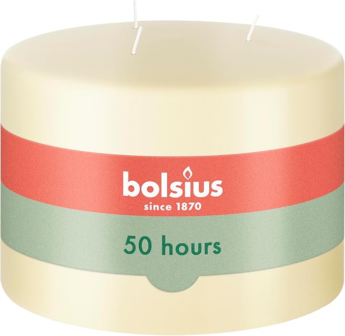 BOLSIUS 100 x 150 mm-1.41 kg, Paraffin Wax, Ivory, 10 x 15 cm