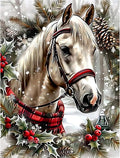 Skyboda Horse Diamond Art Kits for Adults Beginners, Christmas Diamond Painting Kits for Adults,5D Full Drill DIY Diamond Dot Gem Art Kit Wall Home Decor Arts Craft 12x16 inch