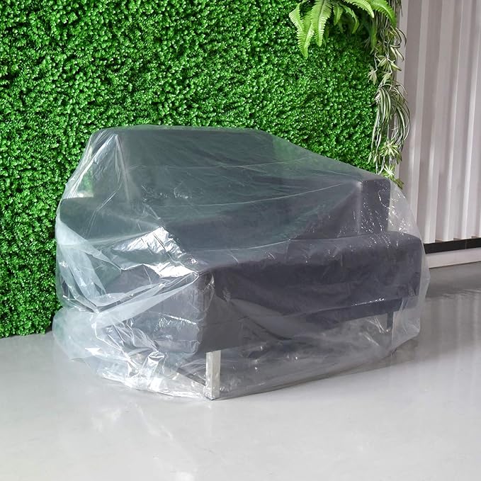 TUPARKA Large Furniture Cover Poly Storage Bag Heavy Duty Sofa Slipover for Moving Long Term Storage 110" x 72", 2 Set