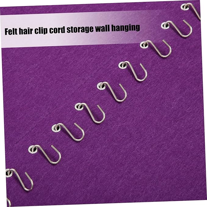 Levemolo 1set Hanging Storage Bag for Home Organization Felt Material Jewelry Organizer Hooks for Earrings Hair Ties Necklaces for Bedroom and Closet Storage