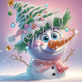 antor Christmas Diamond Painting Kit, 5D Special Shape Diamond Art for Adults, Snowman with Pine Branch Hat DIY Crystal Rhinestones Diamond Painting, Holiday Wall Decor, Winter Home Decoration
