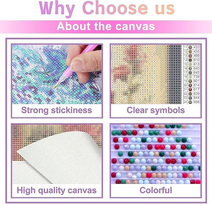 Holiday Diamond Painting Kits,Adult Diamond Art Kits,Beginners DIY 5d Christmas Candle Painting Art Crafts for Winter Decor Home Decor Or Holiday Gifts 16x24 Inch
