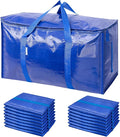 TICONN 16 Pack Extra Large Moving Bags with Zippers & Carrying Handles, Heavy-Duty Storage Tote Moving Boxes for Space Saving (16 PK, 18 Gallon)