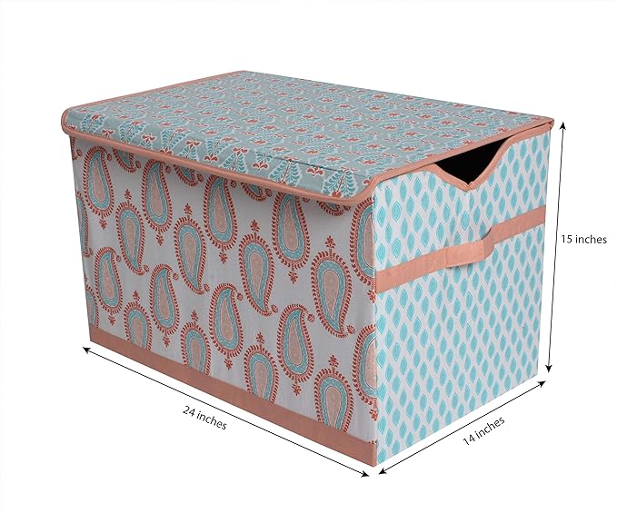 Bacati - Toy Chest Paisley Sophia Coral/Aqua Girls