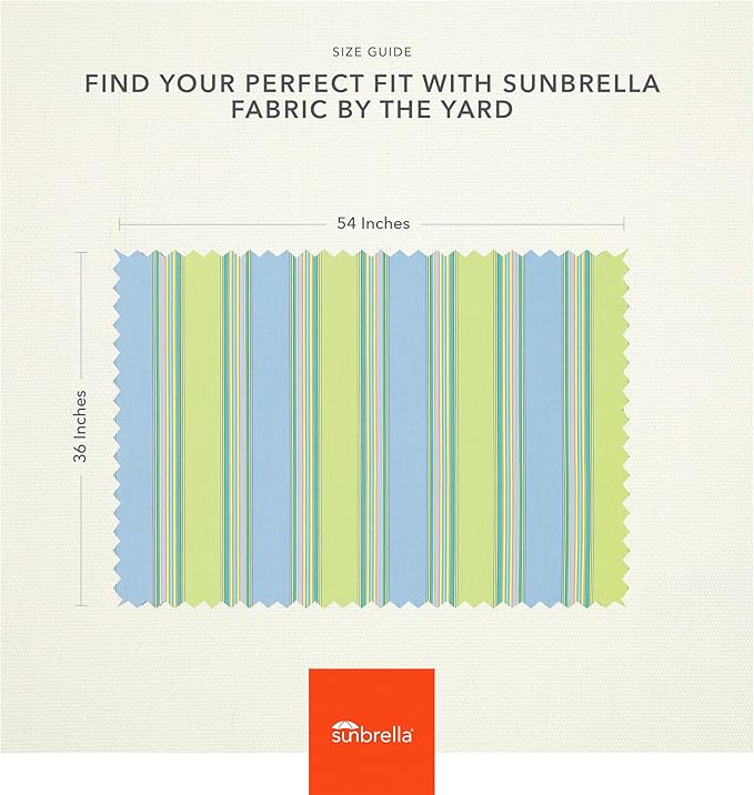 Sunbrella Outdoor Fabric by The Yard | Bravada Limelite (Striped) | Official Sunbrella Seller | Indoor or Outdoor Upholstery Fabric for Chairs, Cushions, Drapery, Pillows, Furniture