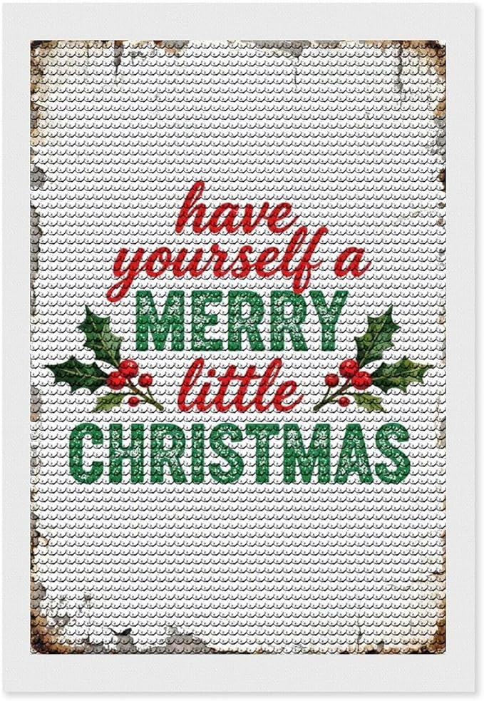 AIVKIEJK Diamond Painting Kits for Adults - Merry Christmas Santa Painting DIY 5D Full Drill Diamond Dots Paintings with Diamonds Gem Art and Crafts Home Decor 8"x12"