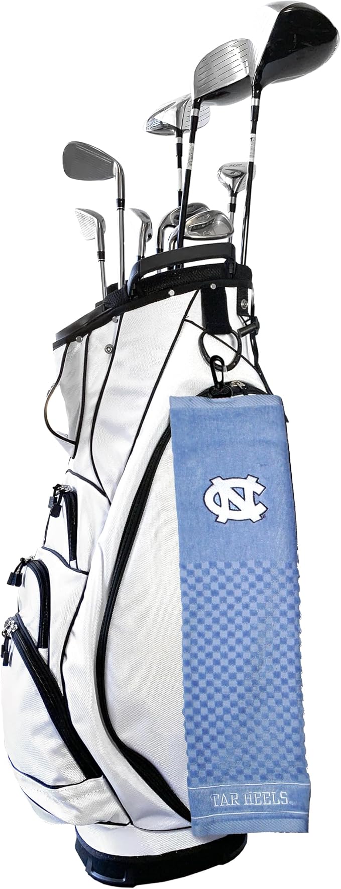 Team Golf NCAA North Carolina Tar Heels Embroidered Golf Towel Embroidered Golf Towel, Checkered Scrubber Design, Embroidered Logo