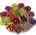 16 Bags Set Dried Flowers Artisan Dried Flower Kit - Candle Making Soap Making DIY Candel Flowers-,Lavender,Roseleaf,Pink Rose,Jasmine,Petal and More
