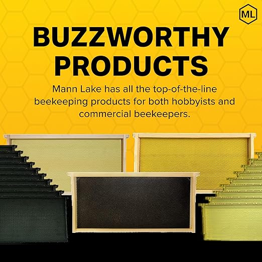 Mann Lake Premium Beekeeping Frames, Fully Assembled, Enhanced Max Wax Coating for Rapid Comb Drawing, Universal Fit, BPA & BPS Free, 9 1/8 Inches, Natural, 20-Pack