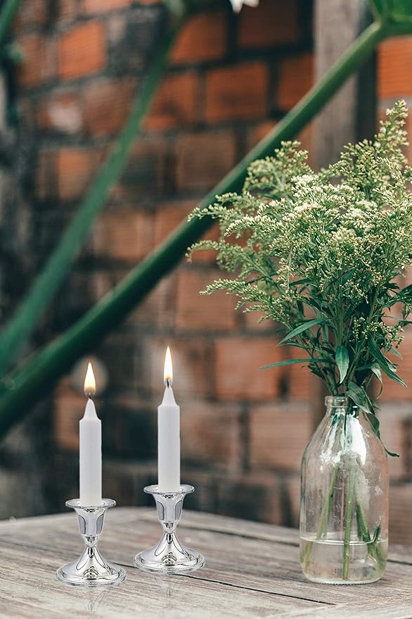 On-The-Go Shabbat Candle Travel Premium Set, 12-3HR Candles and 2 Shabbos Candle Holders