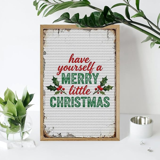 AIVKIEJK Diamond Painting Kits for Adults - Merry Christmas Santa Painting DIY 5D Full Drill Diamond Dots Paintings with Diamonds Gem Art and Crafts Home Decor 8"x12"