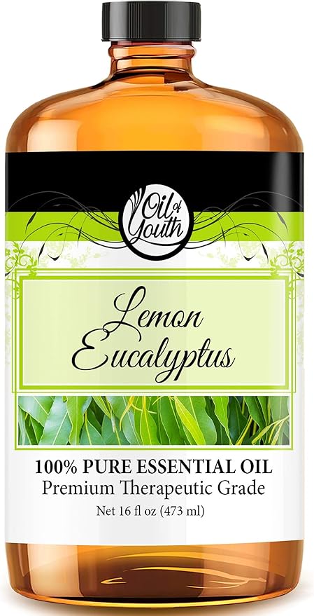 Oil of Youth Lemon Eucalyptus Essential Oil – Pure Essential Oil for Calming, Aromatherapy, and Diffuser (16oz Bulk)