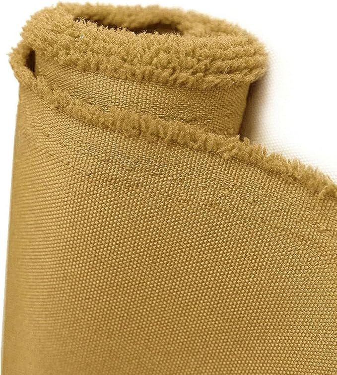 Foreate Waterproof Canvas Fabric by The Yard 600D Upholstery Fabric for Chairs 58" Wide Indoor Outdoor Water Resistant Canvas Polyester Material Sewing DIY Cloth, 8 Yards Light Brown