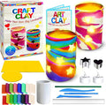 MHMYDIS Make Your Own Clay Luminaries - Clay Lanterns Making Kit Activity for Boys Girls Age 6 7 8 9 10 11 12 Year Old and up - Arts and Crafts Kit for 8-12 Year Olds