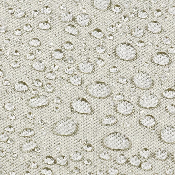Soft Waterproof Canvas Fabric PU Backing, 600 Denier Ripstop UV Protection 18 x 60 Inch Canvas Cordura Fabric for Outdoor/Indoor, DIY Crafts, Bags, Awning, Marine, Furniture Cover(Ivory)