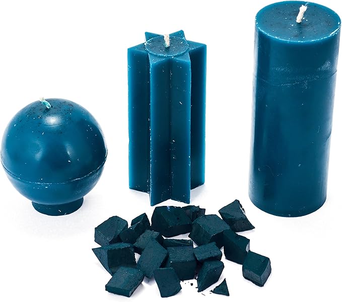 Aquamarine Candle Dye 2oz for Soy Candle Making – Candle Shop Premium Color Dye Blocks for Soy Wax, Beeswax, Paraffin - Candle Wax Dyes